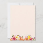 40歳と素晴らしいフローラ金ゴールドアーチ40歳の誕生日 招待状 (裏面)