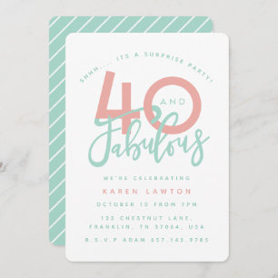 40歳と素晴らしい誕生日パーティーの招待 招待状