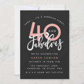 40歳と素晴らしい誕生日パーティーの招待 招待状 (正面)