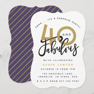 40歳と素晴らしい誕生日パーティーの招待 招待状