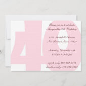 40歳と素晴らしい誕生日パーティーの招待 招待状 (裏面)