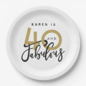 40歳と素晴らしい誕生日パーティー  ペーパープレート (正面)