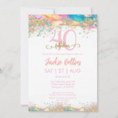 40歳と素晴らしい誕生日パーティー 招待状 (正面)