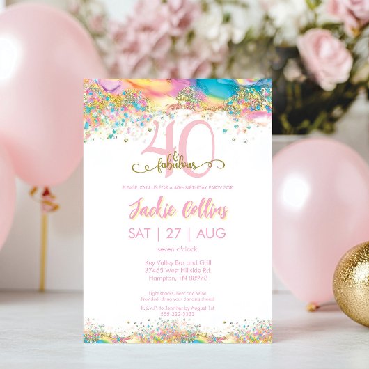 40歳と素晴らしい誕生日パーティー 招待状
