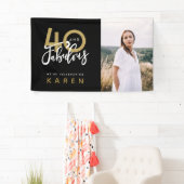 40歳と素晴らしい誕生日写真バナー 横断幕 (インサイチュ)