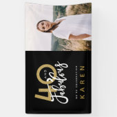 40歳と素晴らしい誕生日写真バナー 横断幕 (縦)