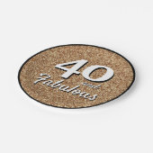 40歳と素晴らしい金ゴールドグリッター40歳の誕生日 ペーパープレート (アングル)