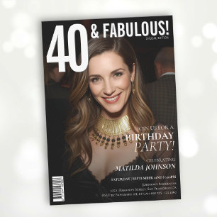 40歳と素晴らしい雑誌カバー40歳の誕生日 招待状