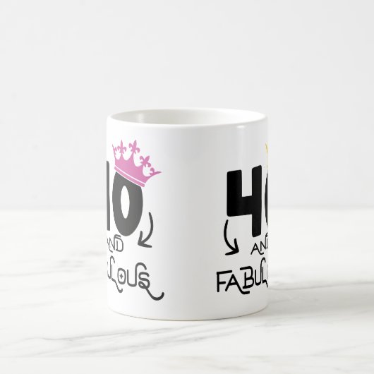 40歳と素晴らしい40歳の誕生日お祝い コーヒーマグカップ (中央)