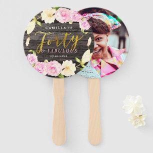 40歳と素晴らしい40歳の誕生日カスタム写真 ハンドファン