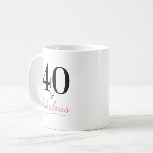 40歳と素晴らしい40歳の誕生日ギフトマグ コーヒーマグカップ (正面左)