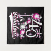 40歳と素晴らしい40歳の誕生日ダイヤモンド タペストリー (正面(横))