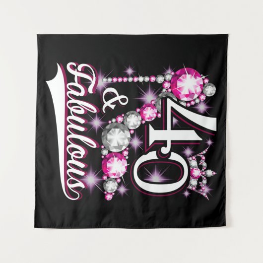 40歳と素晴らしい40歳の誕生日ダイヤモンド タペストリー (正面(横))