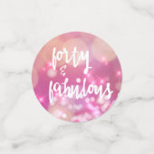 40歳と素晴らしい40歳の誕生日ピンク・グラマー コンフェッティ (スモール正面)