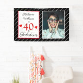 40歳と素晴らしい40歳の誕生日フォト白黒3 x 5 横断幕 (インサイチュ)