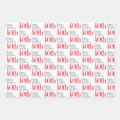 40歳と素晴らしい40歳の誕生日プレゼント ラッピングペーパーシート (正面3)