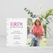 40歳と素晴らしい50バースデーパーティ招待状 招待状 (スタンド正面)