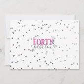 40歳と素晴らしい50バースデーパーティ招待状 招待状 (裏面)