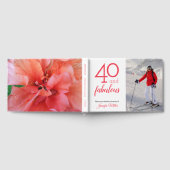 40歳と素晴らしい、あなたの写真と名前40歳の誕生日 ゲストブック (全面)