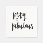 40歳と素晴らしい – おもしろい40歳の誕生日 スタンダードカクテルナプキン (正面)