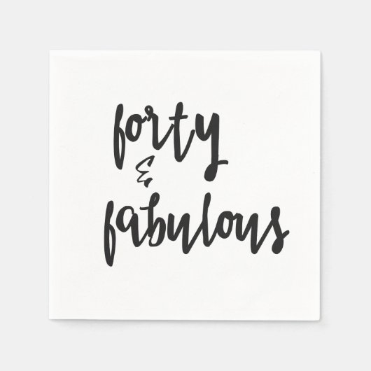 40歳と素晴らしい – おもしろい40歳の誕生日 スタンダードカクテルナプキン (正面)