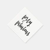 40歳と素晴らしい – おもしろい40歳の誕生日 スタンダードカクテルナプキン (角)