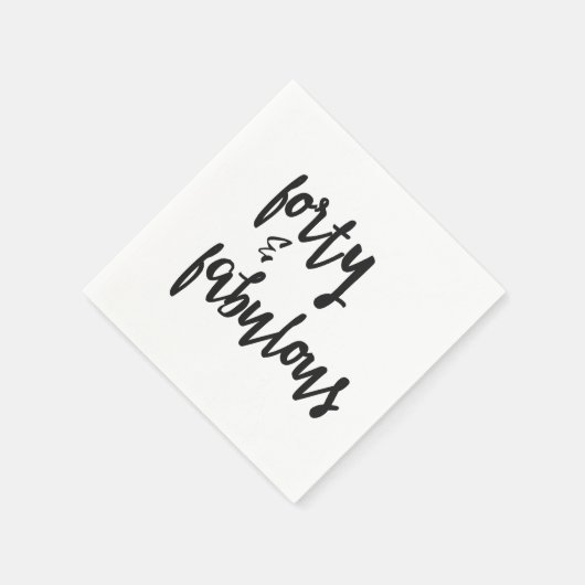 40歳と素晴らしい – おもしろい40歳の誕生日 スタンダードカクテルナプキン (角)