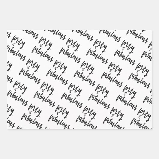 40歳と素晴らしい – おもしろい40歳の誕生日 ラッピングペーパーシート (正面3)