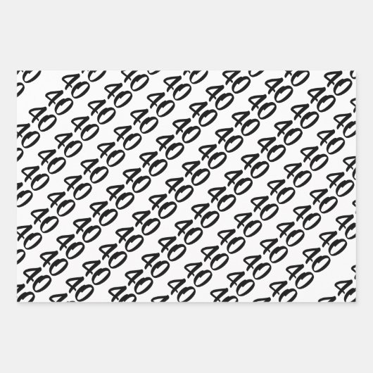 40歳と素晴らしい – おもしろい40歳の誕生日 ラッピングペーパーシート (正面2)