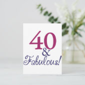 40歳と素晴らしい（40歳の誕生日） ポストカード (スタンド正面)