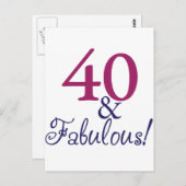 40歳と素晴らしい（40歳の誕生日） ポストカード (正面/裏面)