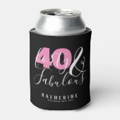 40歳と素晴らエレガントしい40歳の誕生日カスタムパーティー 缶クーラー (缶正面)