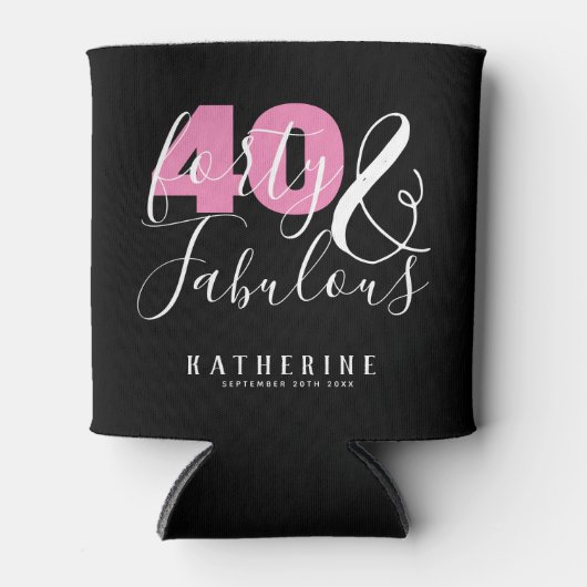 40歳と素晴らエレガントしい40歳の誕生日カスタムパーティー 缶クーラー (正面)