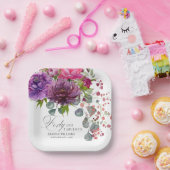 40歳と素晴エレガントらしいフローラ40歳の誕生日 ペーパープレート (パーティー)