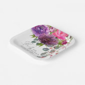 40歳と素晴エレガントらしいフローラ40歳の誕生日 ペーパープレート (傾斜あり)