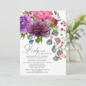 40歳と素晴エレガントらしいフローラ40歳の誕生日 招待状 (スタンド正面)