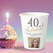 40歳と素晴エレガントらしい台本の写真40歳の誕生日 紙コップ