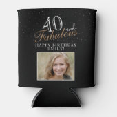 40歳と素晴エレガントらしい台本の写真40歳の誕生日 缶クーラー (正面)