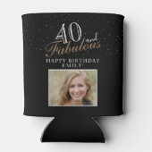 40歳と素晴エレガントらしい台本の写真40歳の誕生日 缶クーラー (裏面)