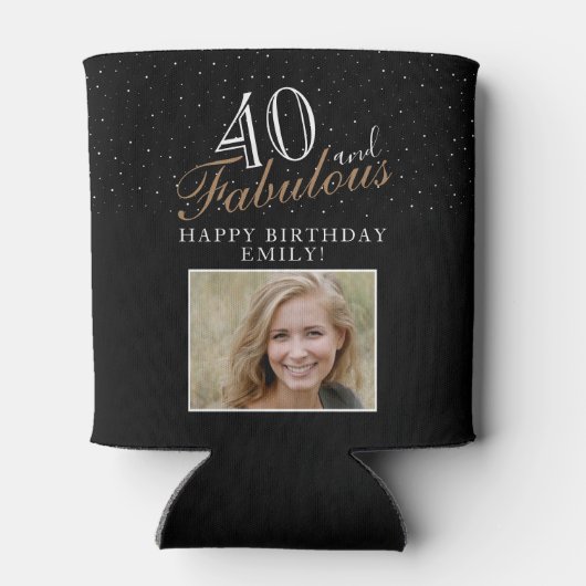 40歳と素晴エレガントらしい台本の写真40歳の誕生日 缶クーラー (裏面)