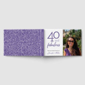 40歳と素晴カスタムらしい誕生日の写真と名前40歳の誕生日 ゲストブック (全面)