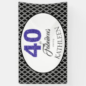 40歳と素晴カスタムらしい誕生日 横断幕 (縦)