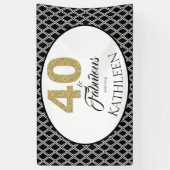 40歳と素晴カスタムらしい誕生日 横断幕 (縦)