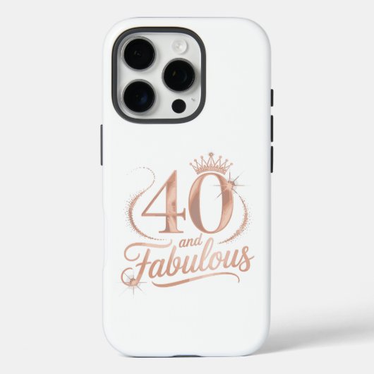 40歳と華麗なるギラギラ女王 誕生日お祝い Case-Mate iPhoneケース (裏面)