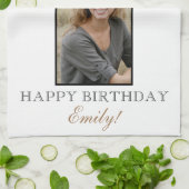 40歳と40歳エレガントの誕生日の写真 キッチンタオル (折り畳み)