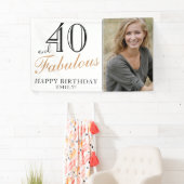 40歳と40歳エレガントの誕生日の写真 横断幕 (インサイチュ)