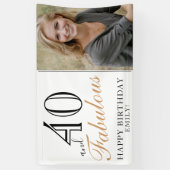 40歳と40歳エレガントの誕生日の写真 横断幕 (縦)