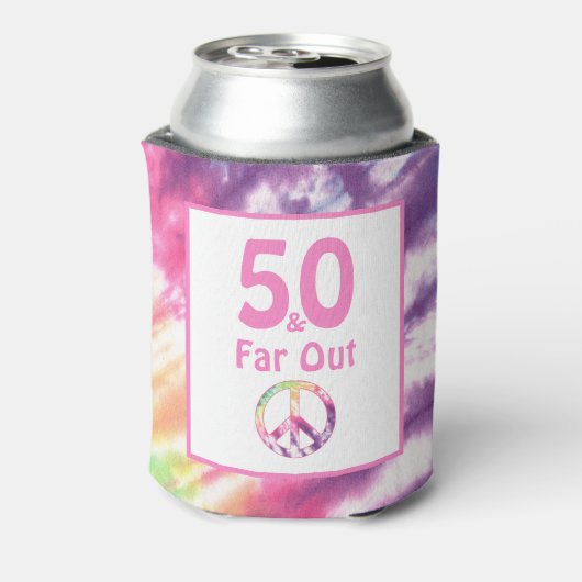 40歳とFar Out Groovyクール絞り染め40歳の誕生日 缶クーラー (缶裏面)