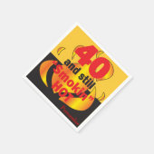 40歳とStill Smokin Hot - 40歳の誕生日 スタンダードカクテルナプキン (角)