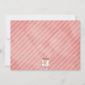 40歳にしてさらに素敵に 誕生日 黒＆コーラル 招待状 (裏面)